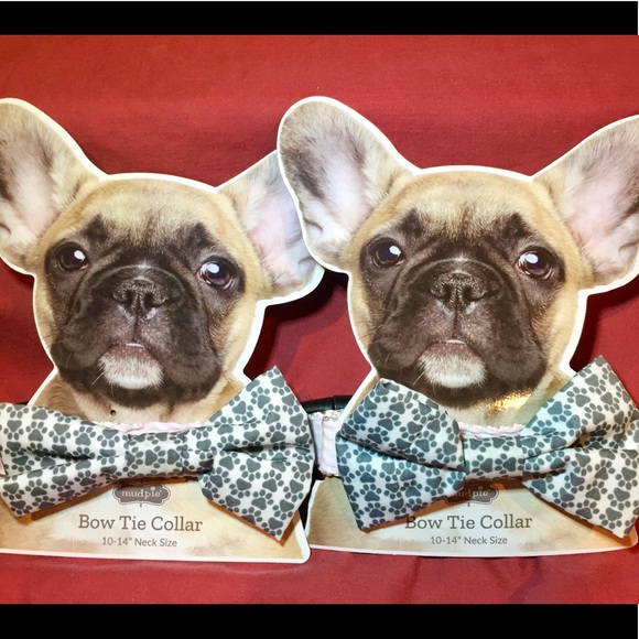 Mud Pie 🎀 BOW TIE 🐶 Dog Collar Size 10-14 Neck - Picture 2 of 8